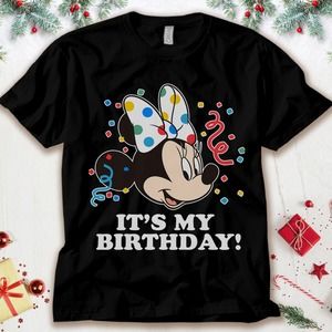 Disney Minnie Mouse It's My Birthday Unisex Adult T-shirt Kid Shirt